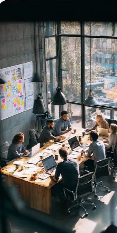 Diverse leadership team working together in a modern office